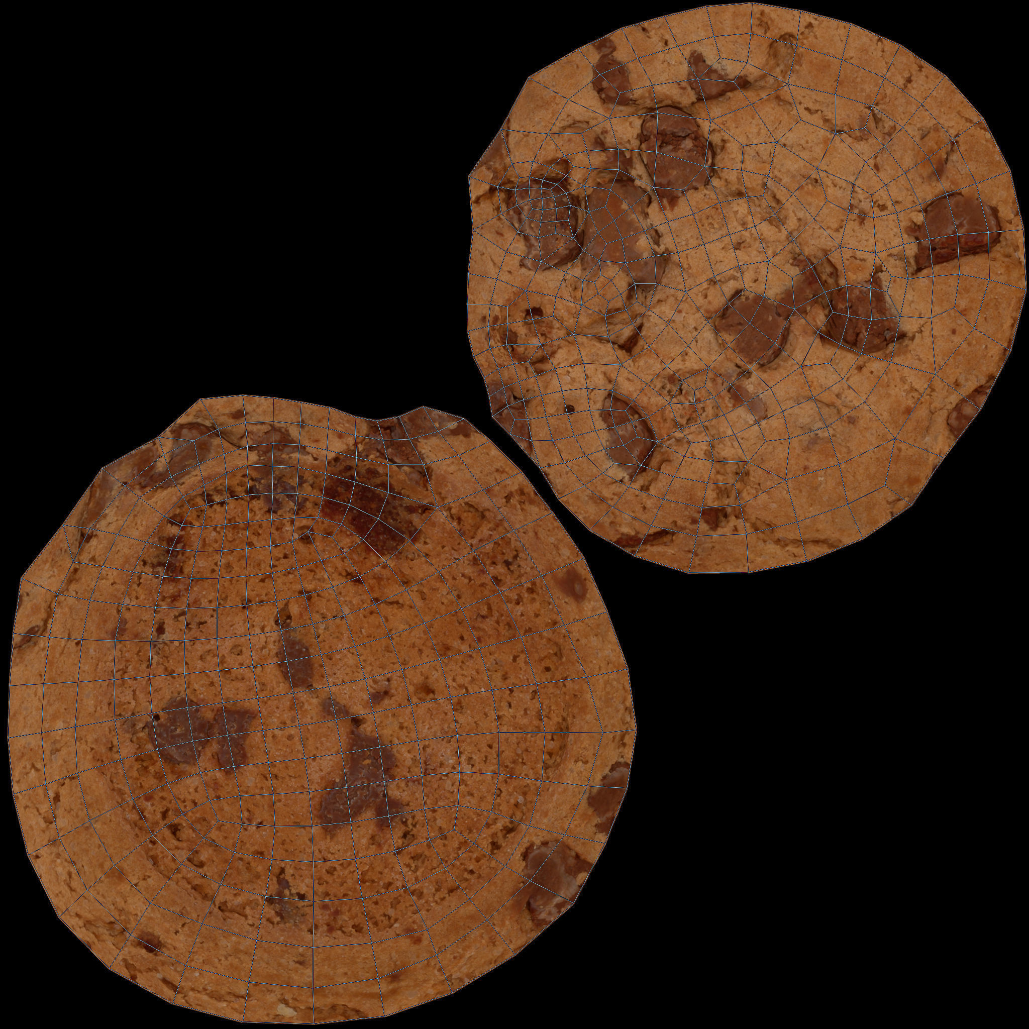 Chocolate Chip Cookie Lowpoly with game ready 3d Model Low-poly 3D model_16