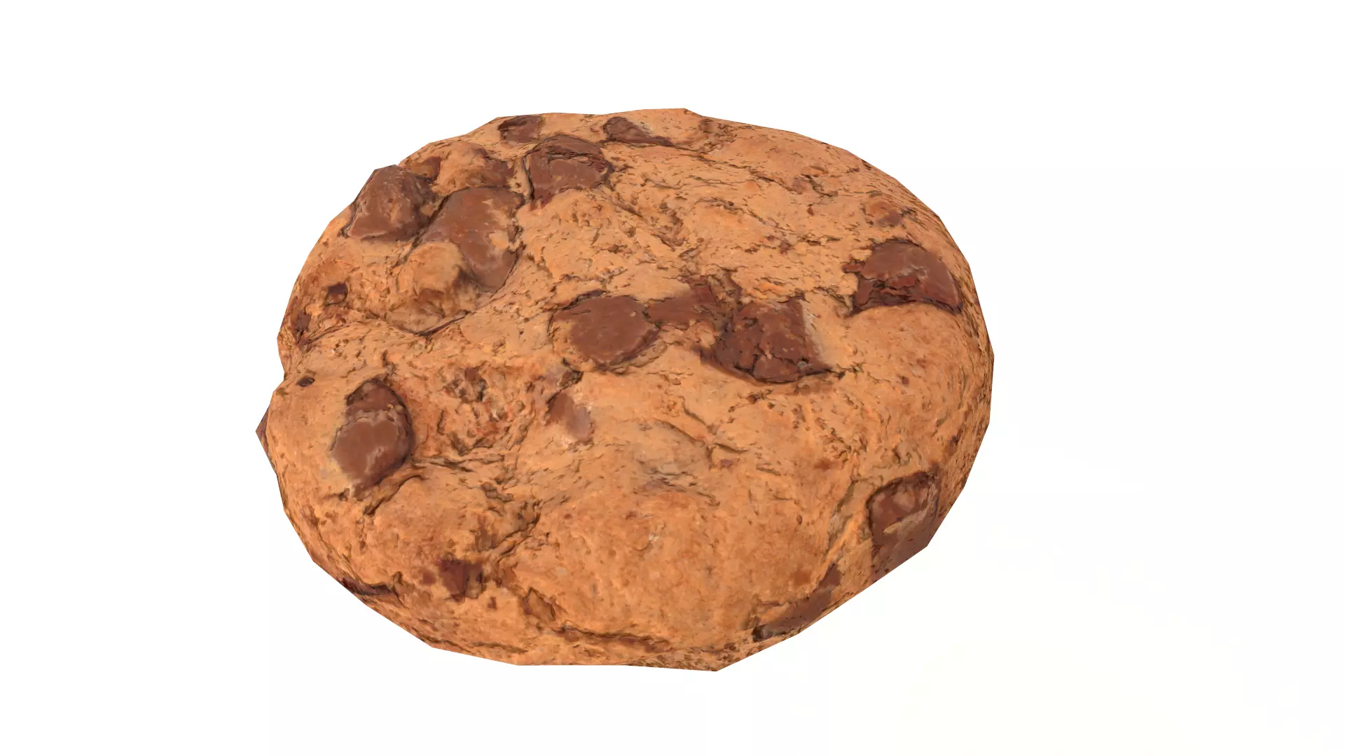 Chocolate Chip Cookie Lowpoly with game ready 3d Model Low-poly 3D model_0