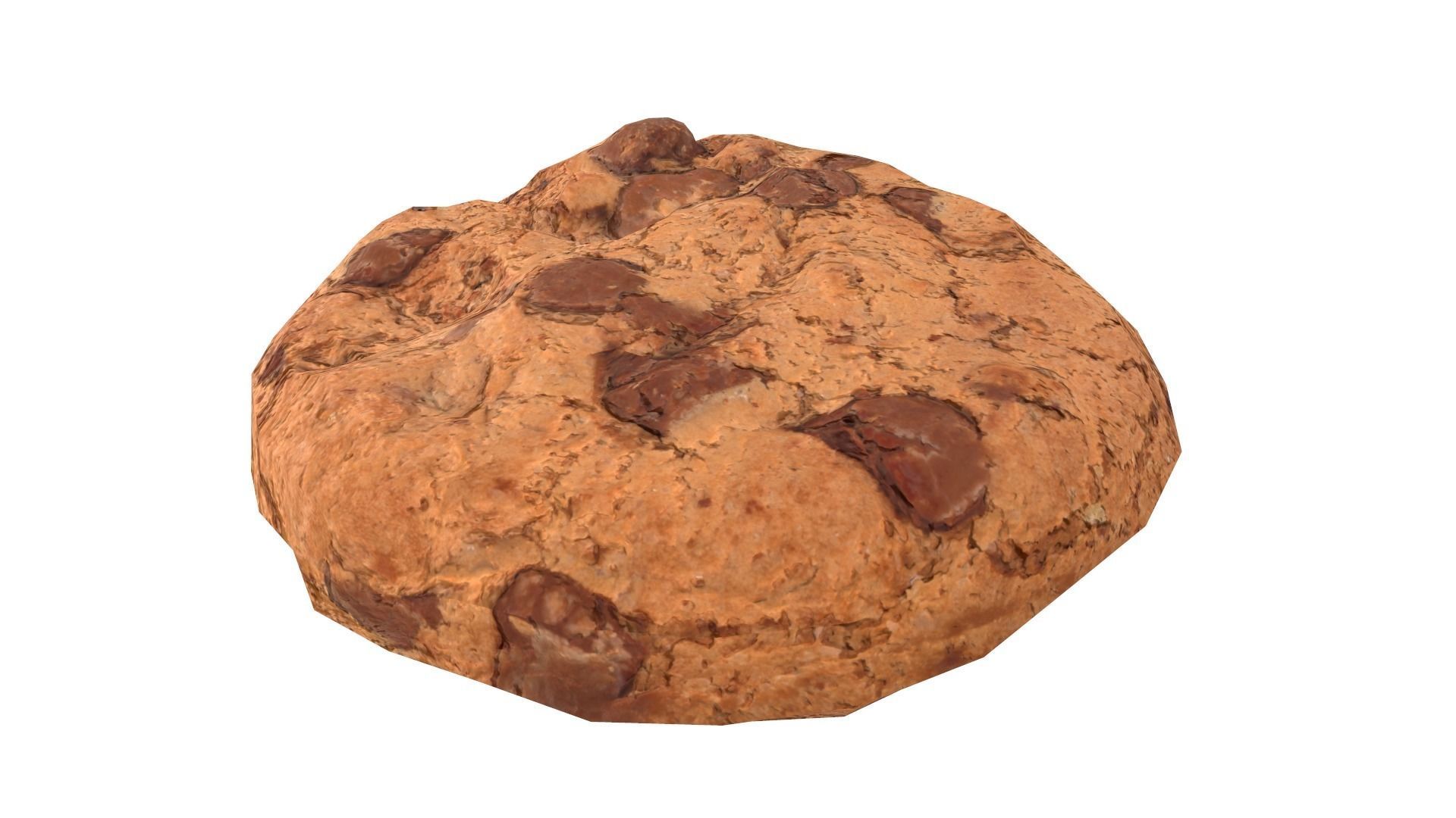 Chocolate Chip Cookie Lowpoly with game ready 3d Model Low-poly 3D model_9