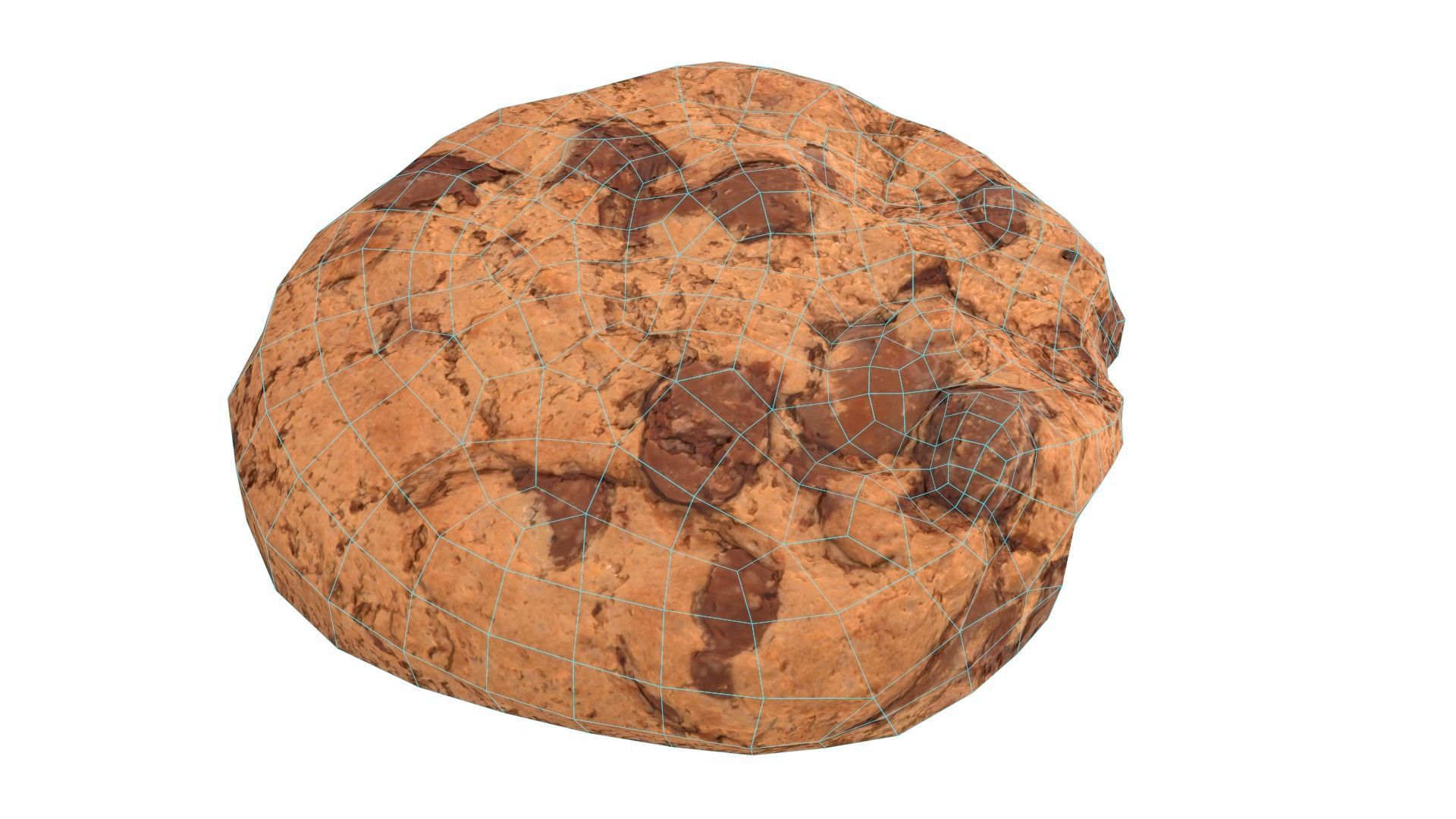 Chocolate Chip Cookie Lowpoly with game ready 3d Model Low-poly 3D model_14