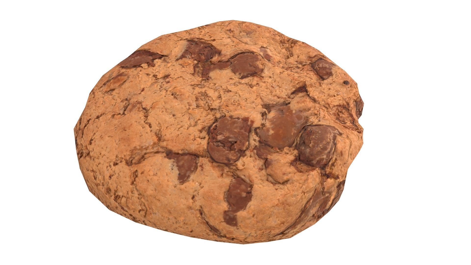 Chocolate Chip Cookie Lowpoly with game ready 3d Model Low-poly 3D model_13