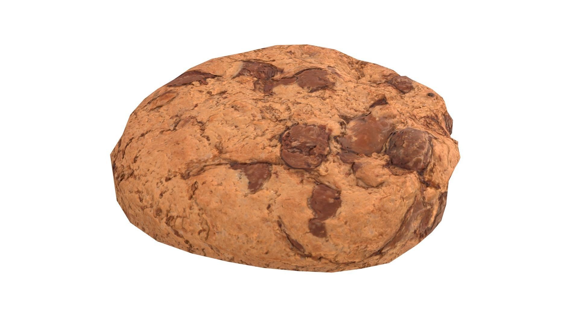 Chocolate Chip Cookie Lowpoly with game ready 3d Model Low-poly 3D model_5