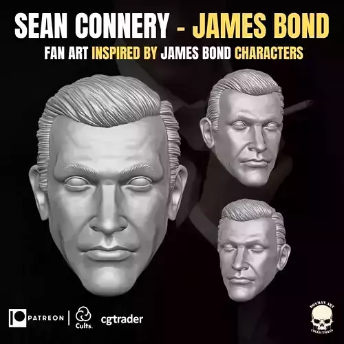 Sean Conery 007 Fan Art 3D printable File For Action Figures