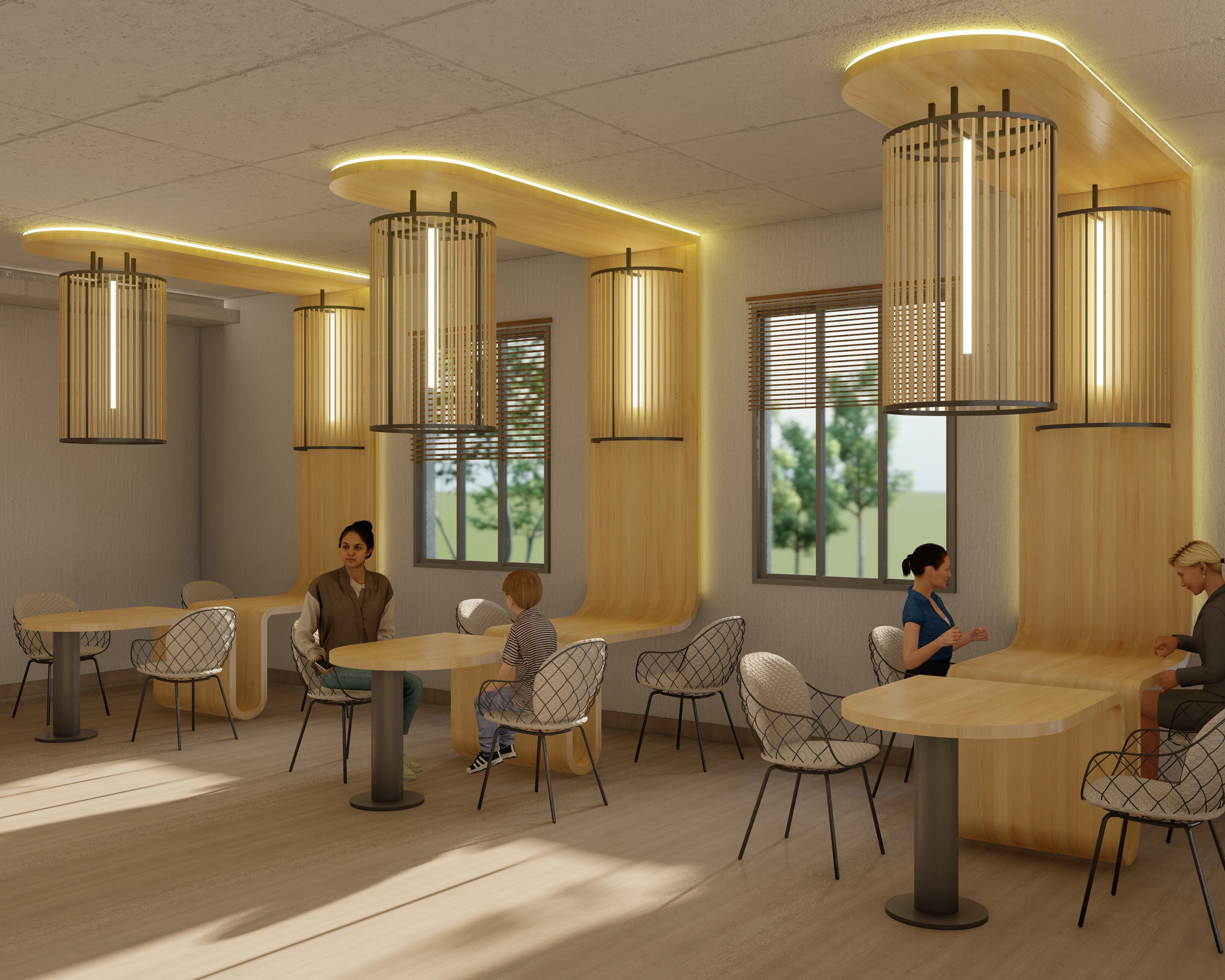 Cafe table Low-poly 3D model_2