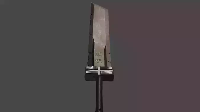 big fantasy sword  Low-poly 3D model