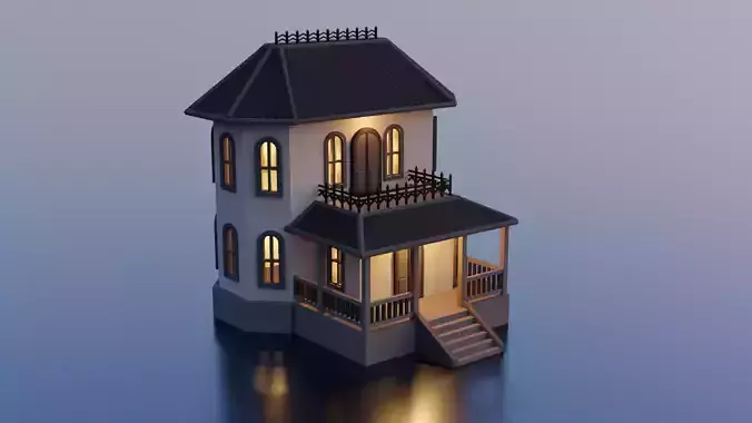 Haunted House Low-poly 3D model