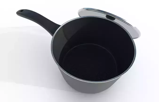 Cookware Set 01 - Pan 03 Low-poly 3D model