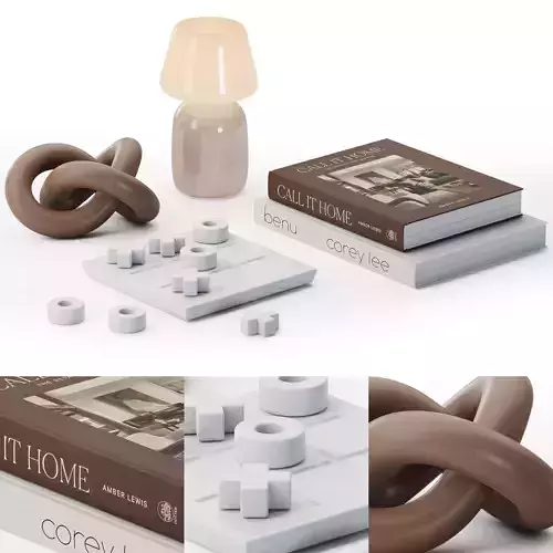 Coffee table decor 04 3D model