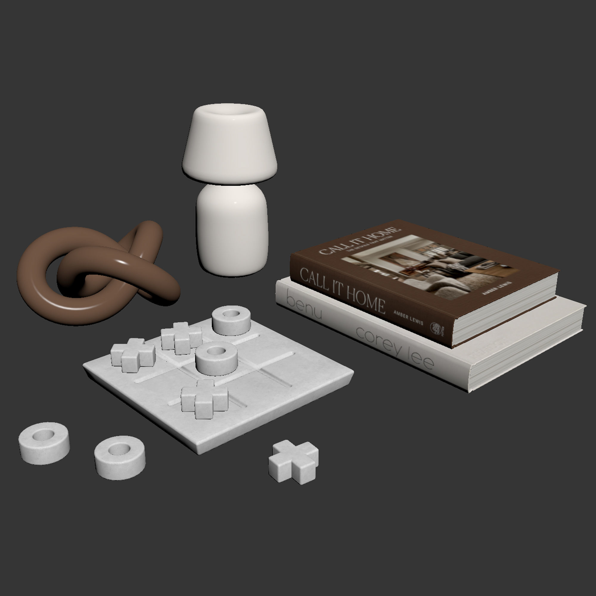 Coffee table decor 04 3D model_7