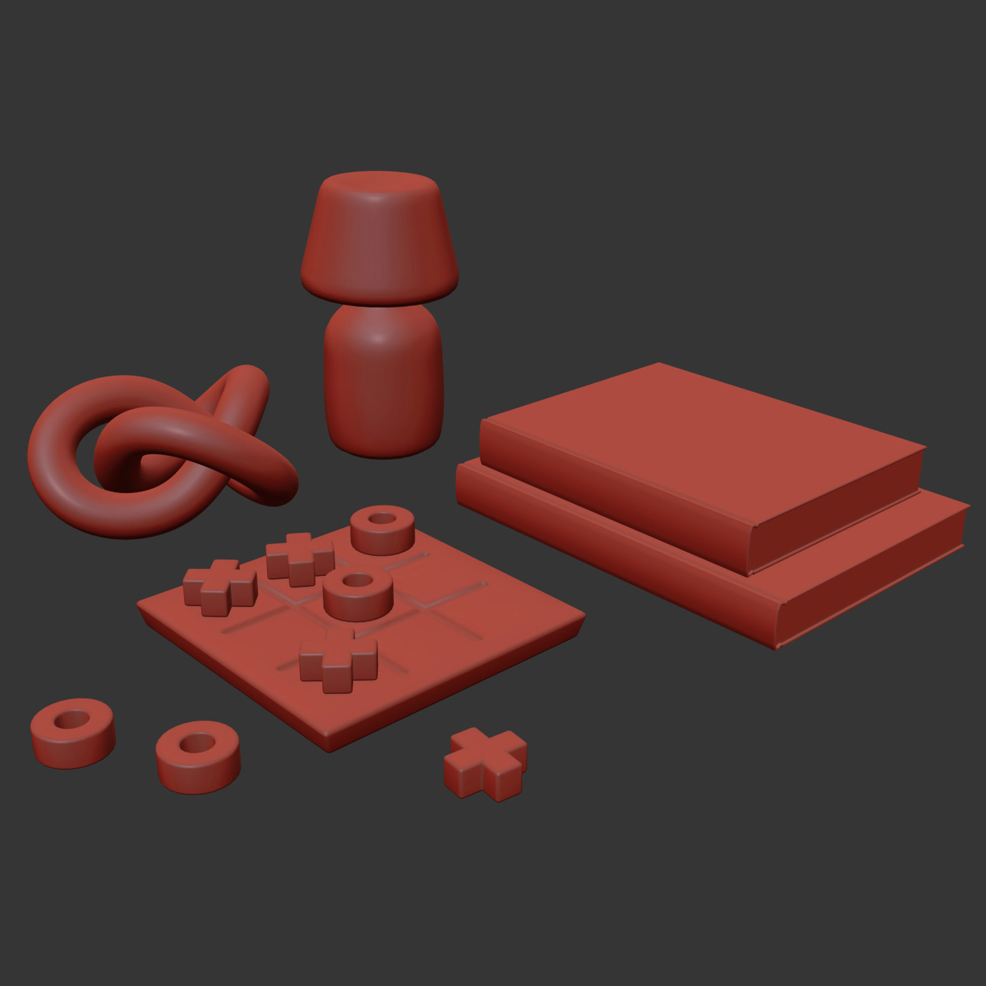 Coffee table decor 04 3D model_10