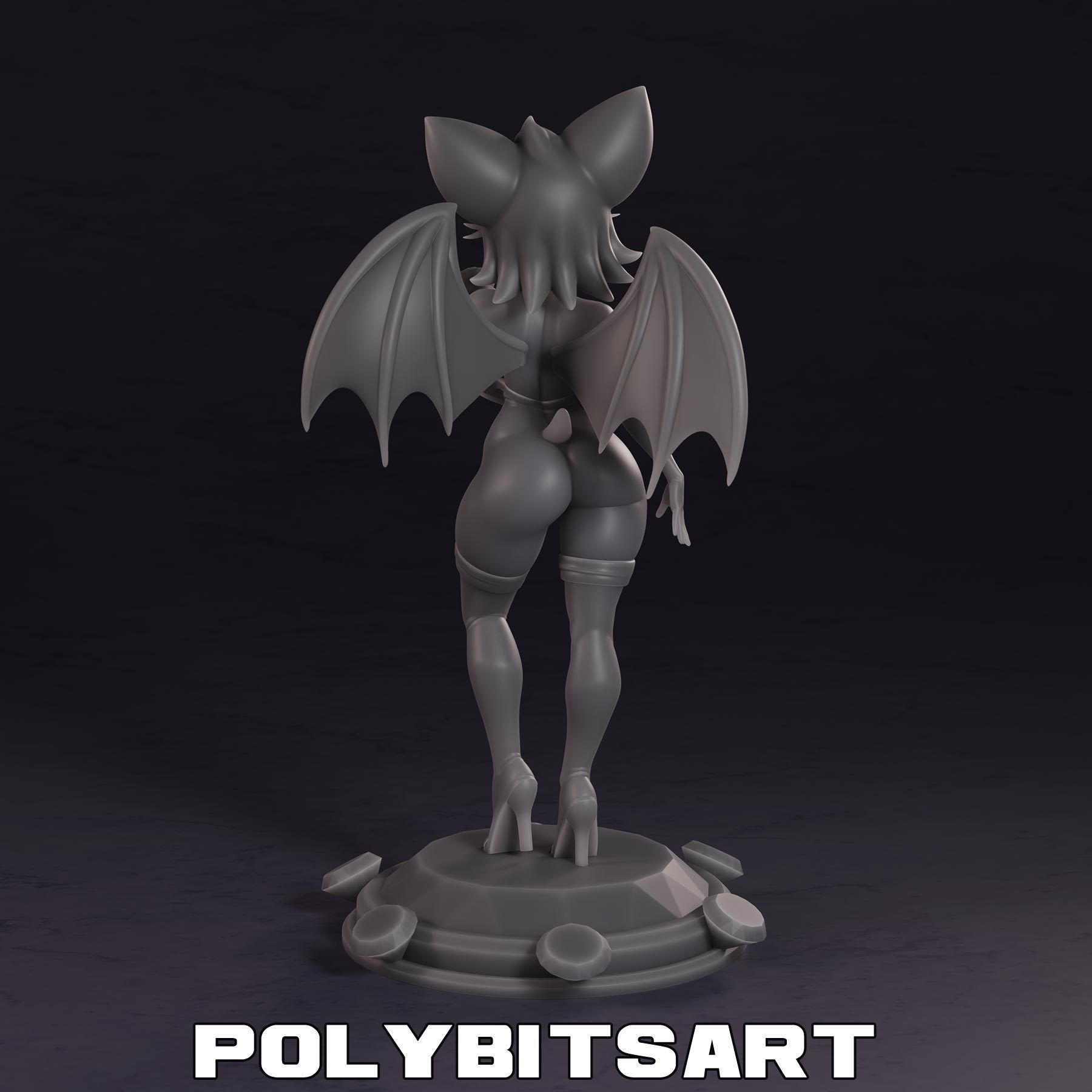 Rouge the Bat Figure 3D print model_18