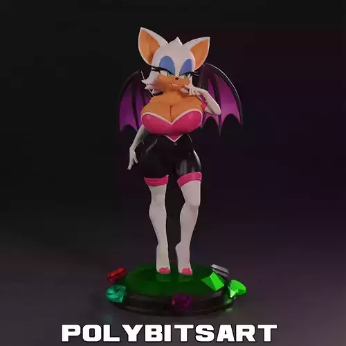 Rouge the Bat Figure 3D print model