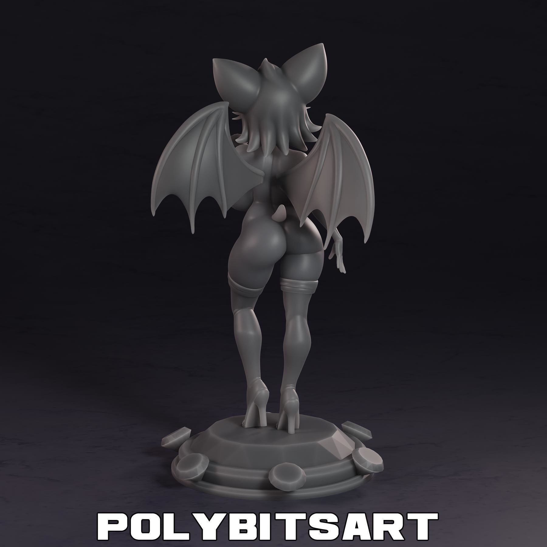 Rouge the Bat Figure 3D print model_20