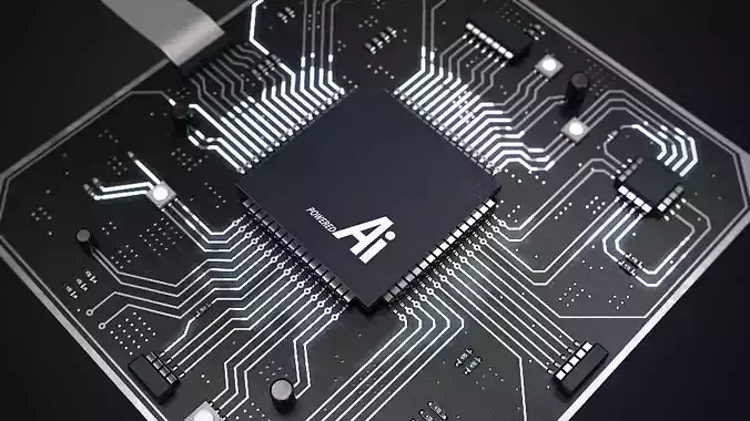AI Module PBR Low-poly 3D model