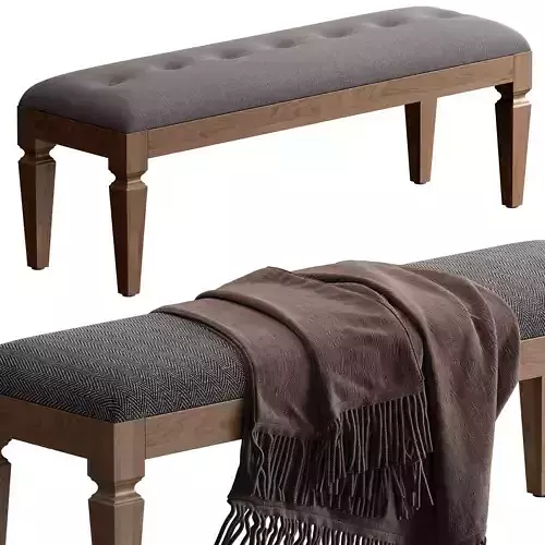 Potterybarn violet upholstered bench