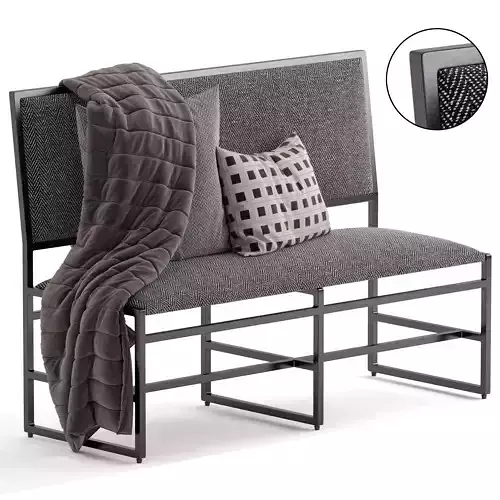 Potterybarn Hardy upholstered bench ADA