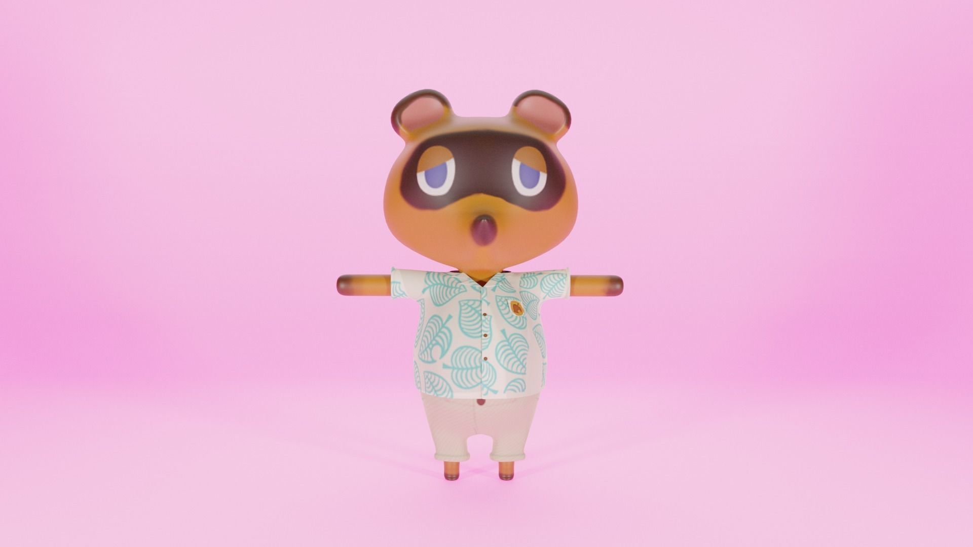 Tom Nook New Horizons Rigged 3D model_15