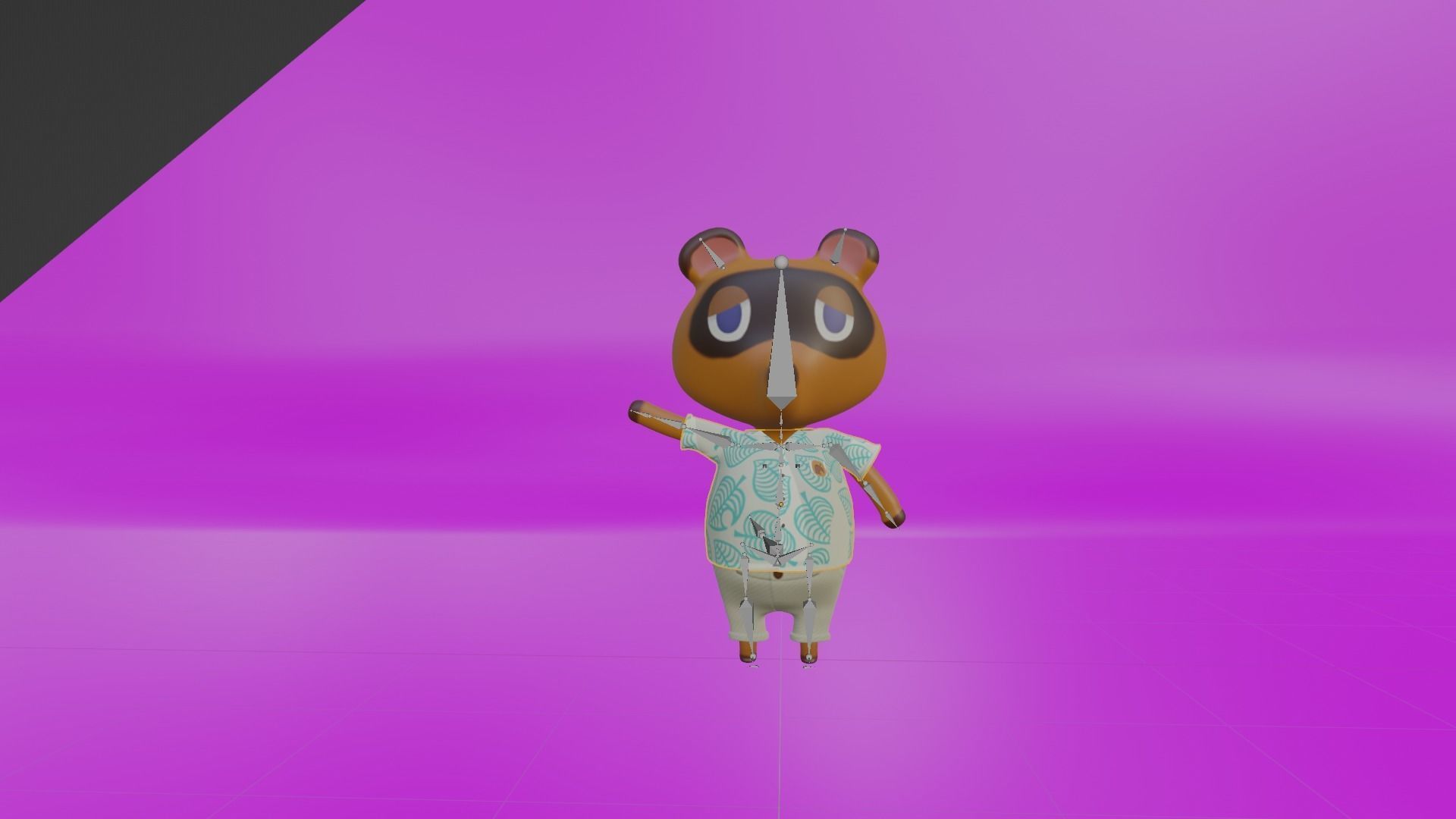 Tom Nook New Horizons Rigged 3D model_5