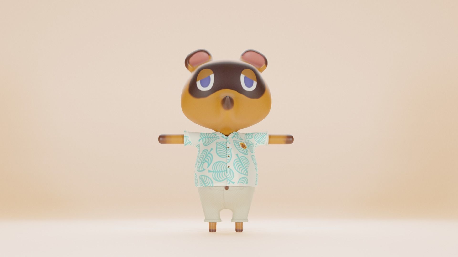 Tom Nook New Horizons Rigged 3D model_17