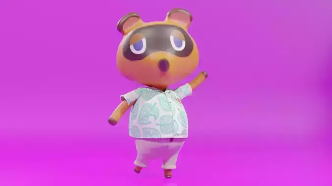 Tom Nook New Horizons Rigged 3D model