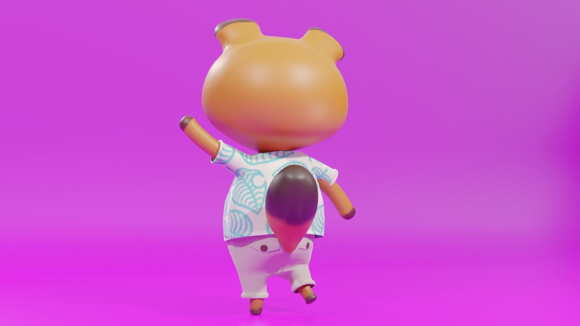 Tom Nook New Horizons Rigged 3D model_4