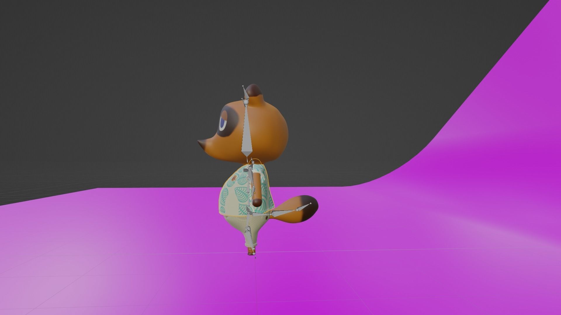 Tom Nook New Horizons Rigged 3D model_3