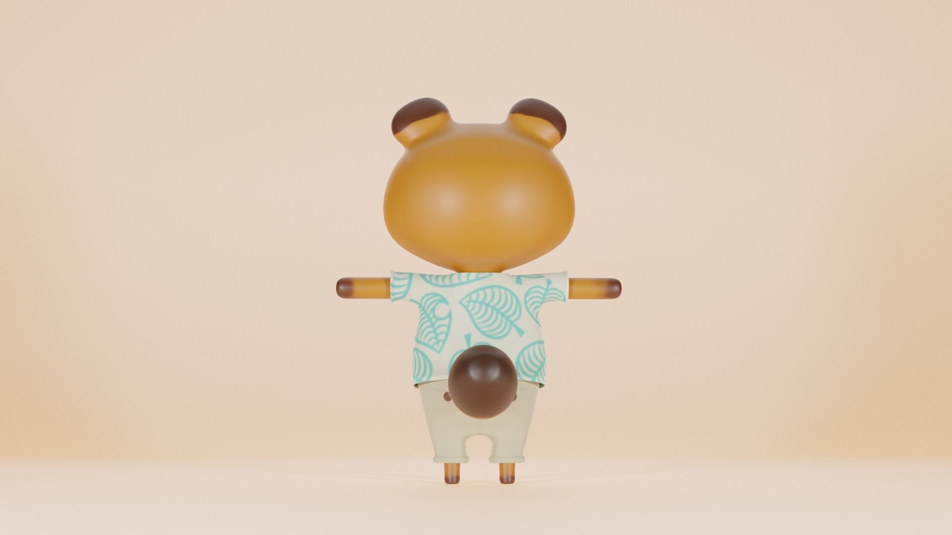 Tom Nook New Horizons Rigged 3D model_16