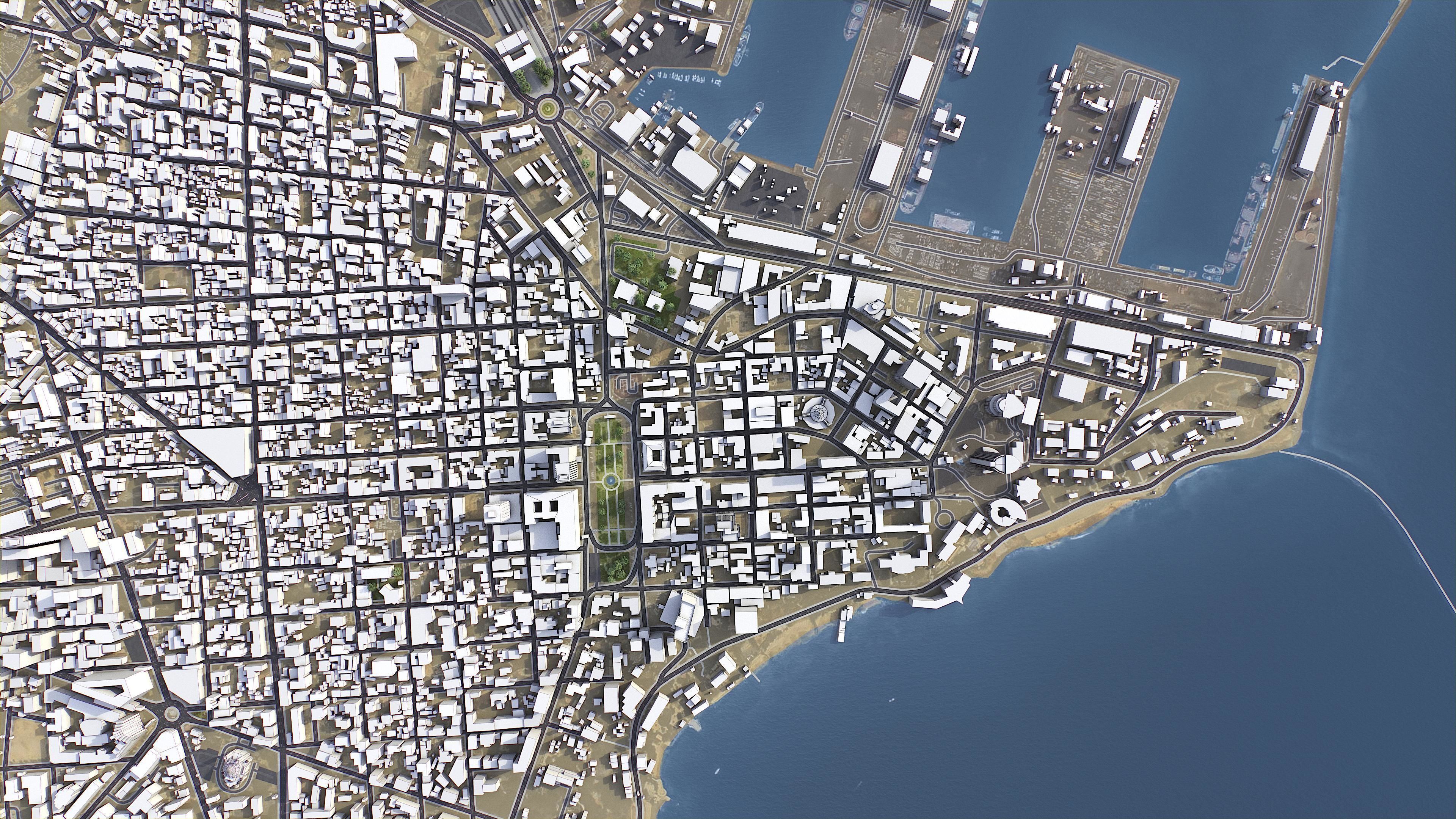 Dakar - 3D City Model Low-poly 3D model_5
