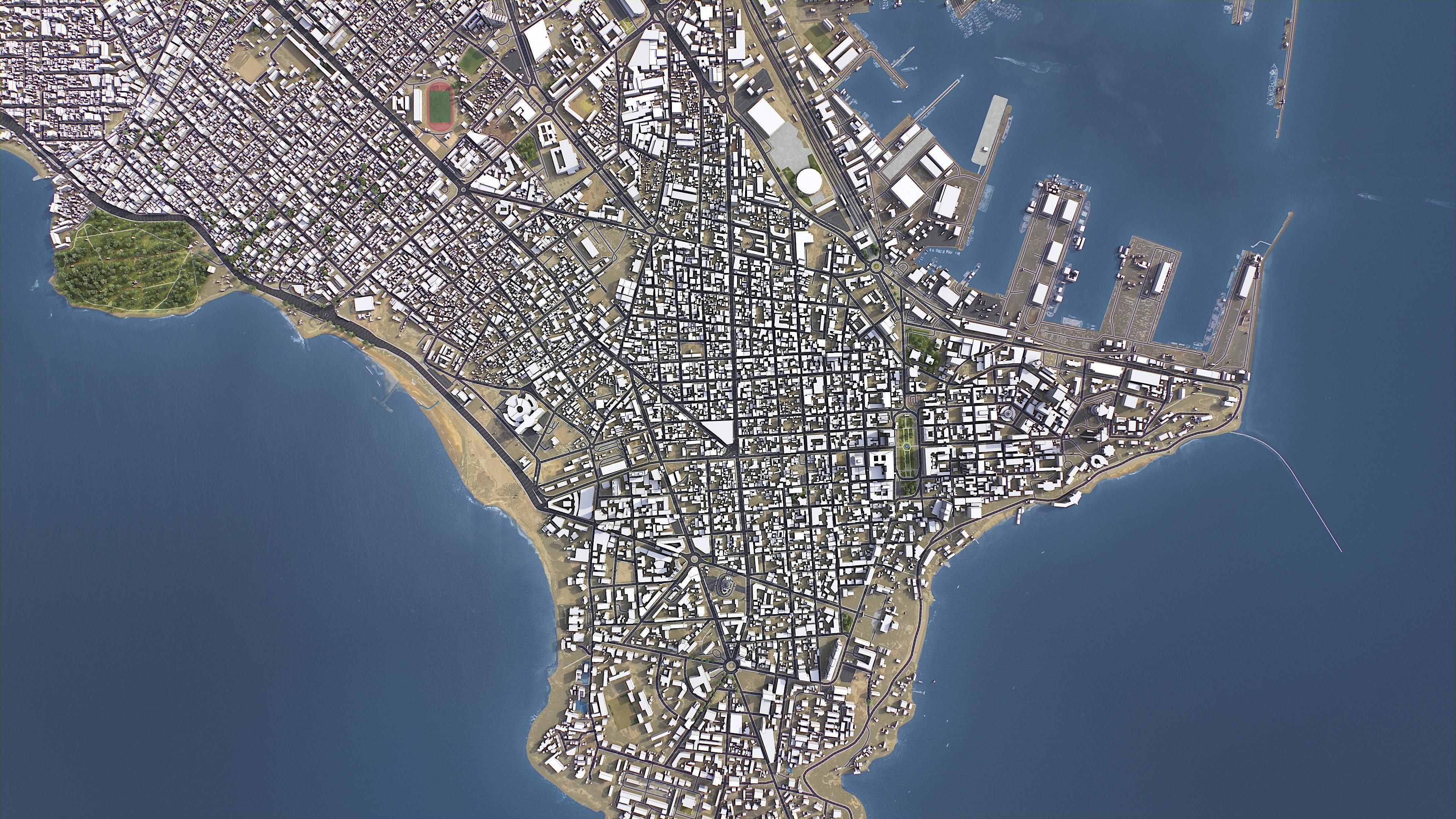 Dakar - 3D City Model Low-poly 3D model_6