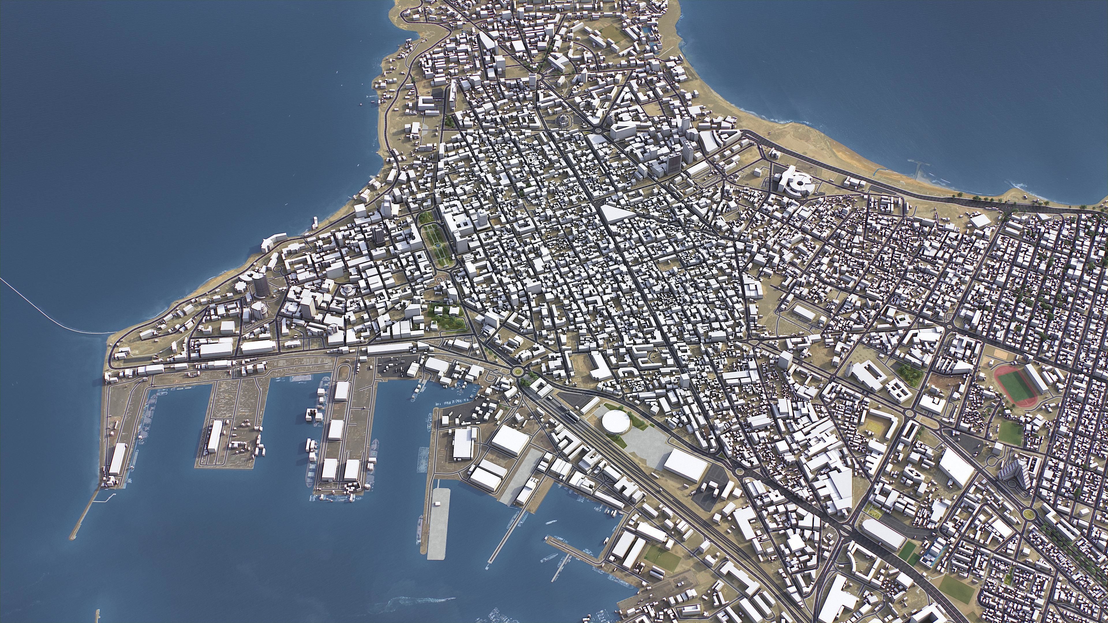 Dakar - 3D City Model Low-poly 3D model_3