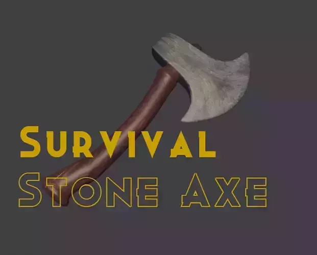 Survival Axe  Free low-poly 3D model