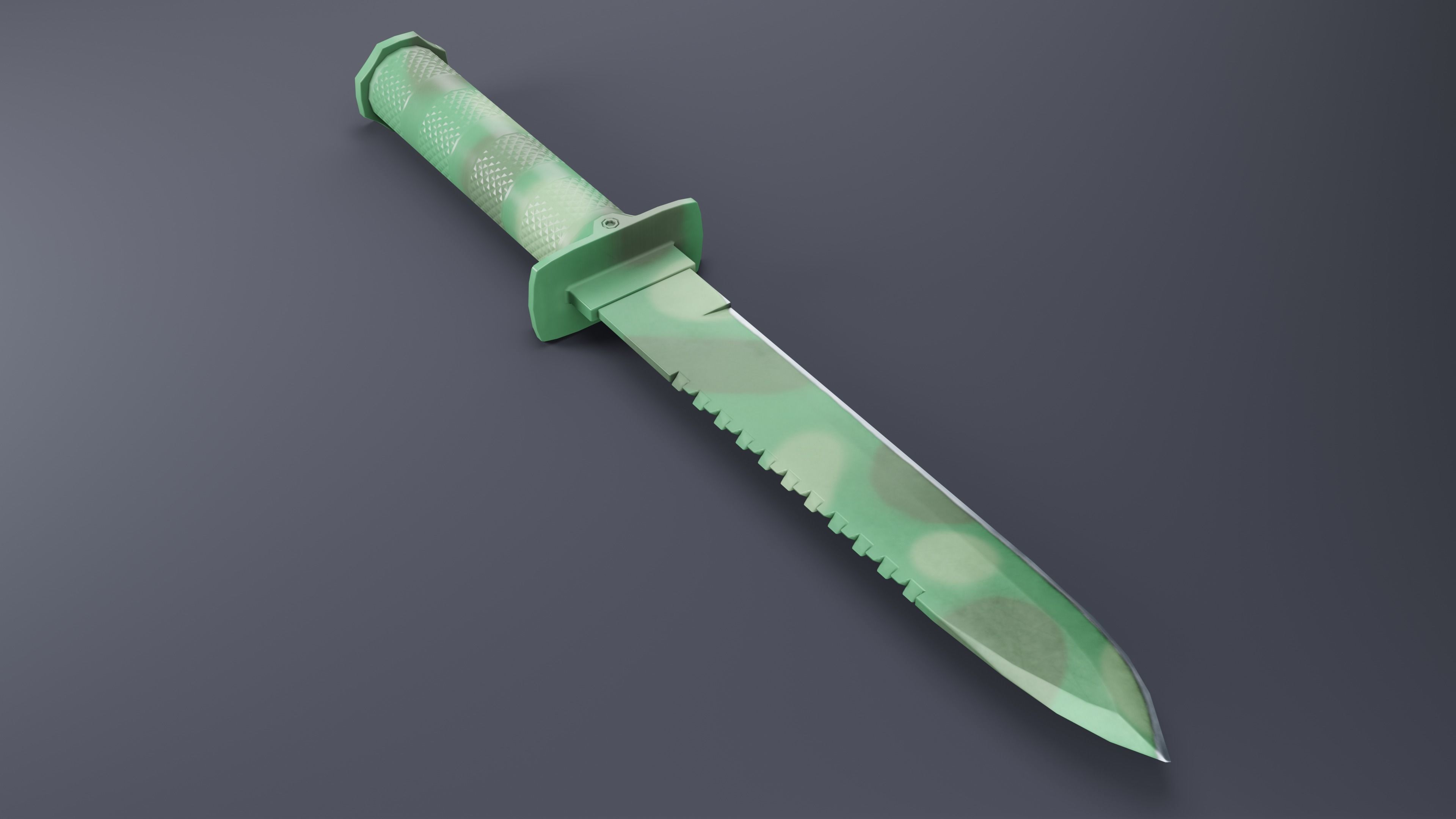 Combat Knife 01 Low-poly 3D model_12