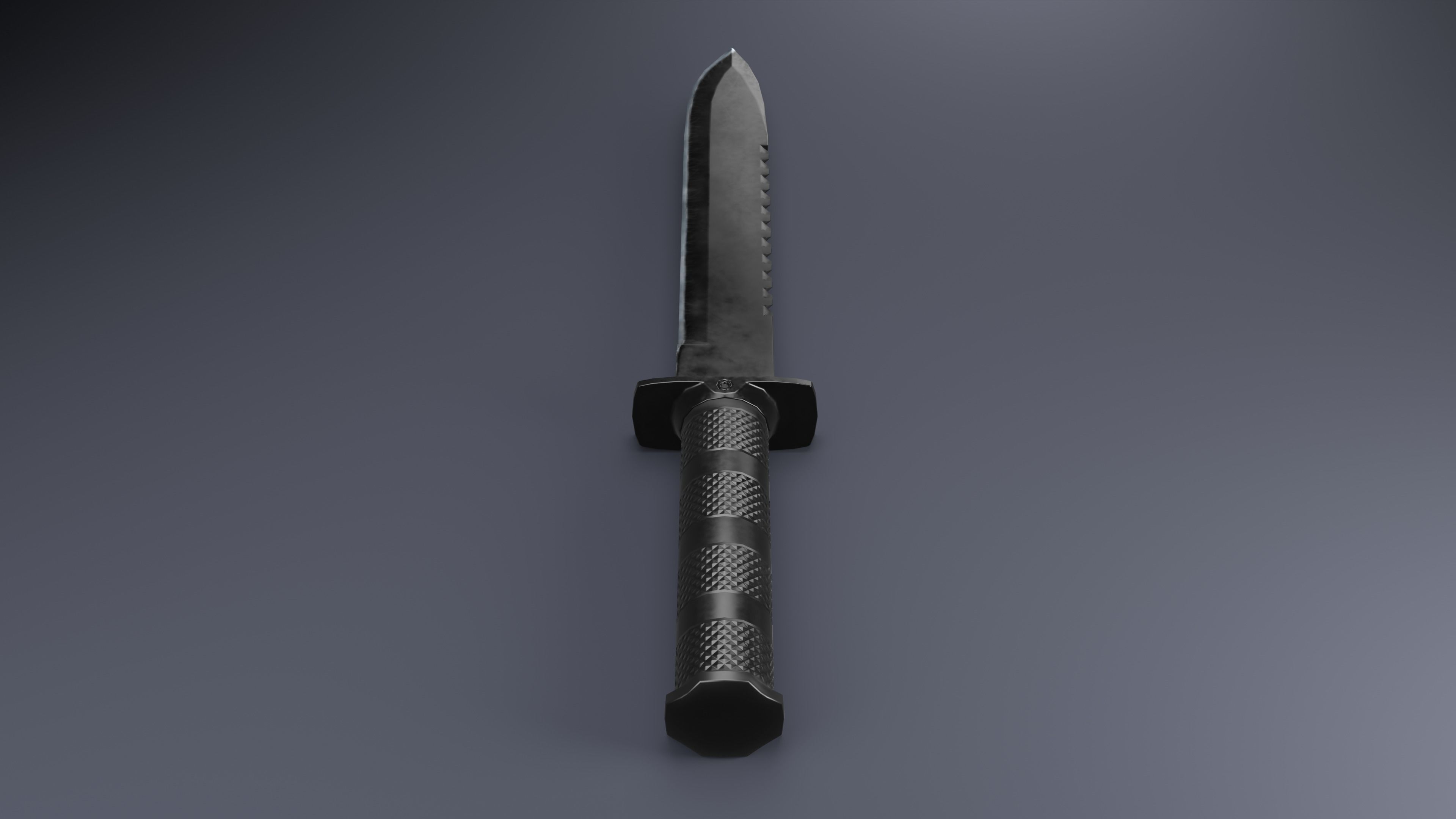 Combat Knife 01 Low-poly 3D model_3