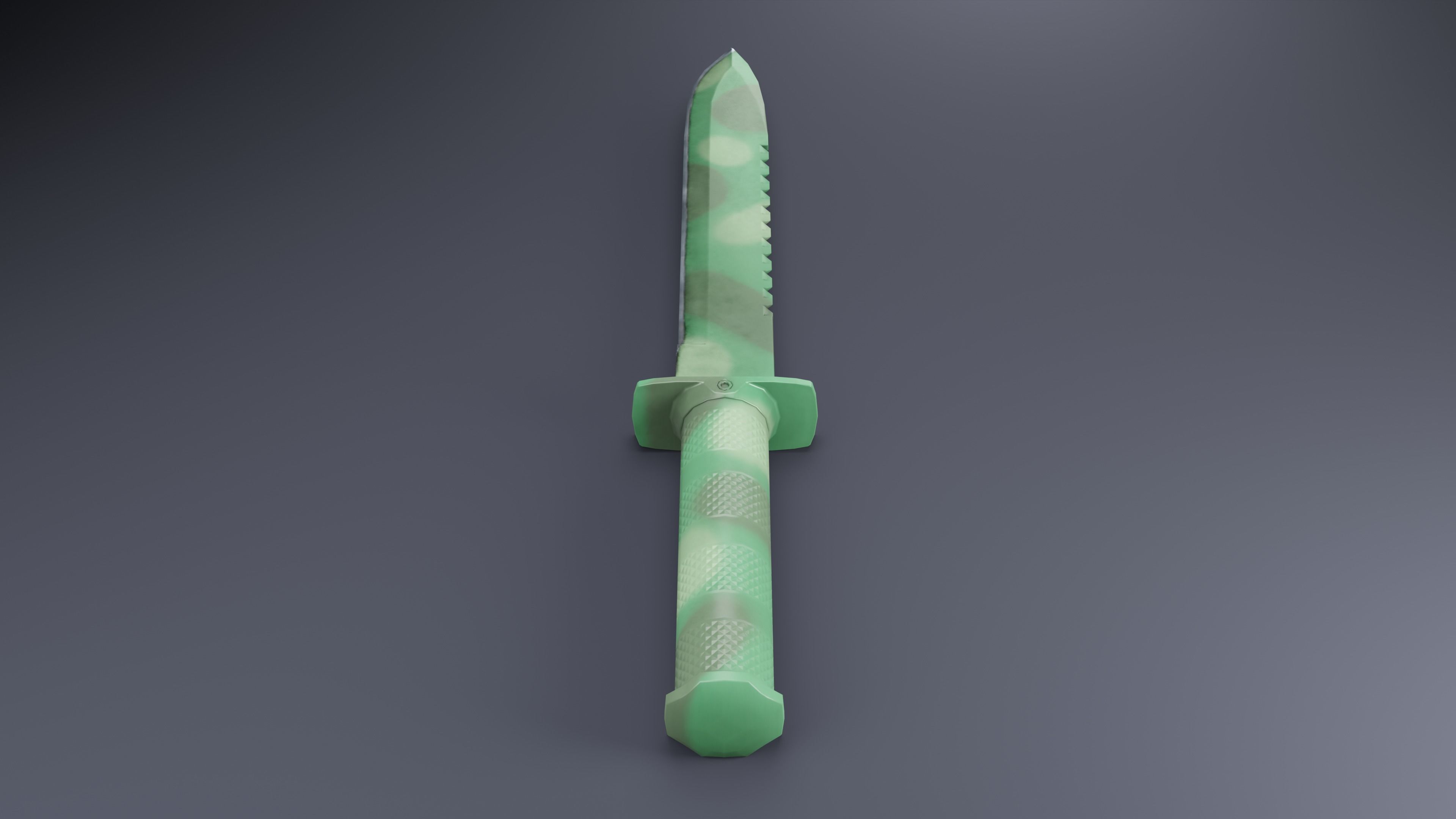 Combat Knife 01 Low-poly 3D model_11