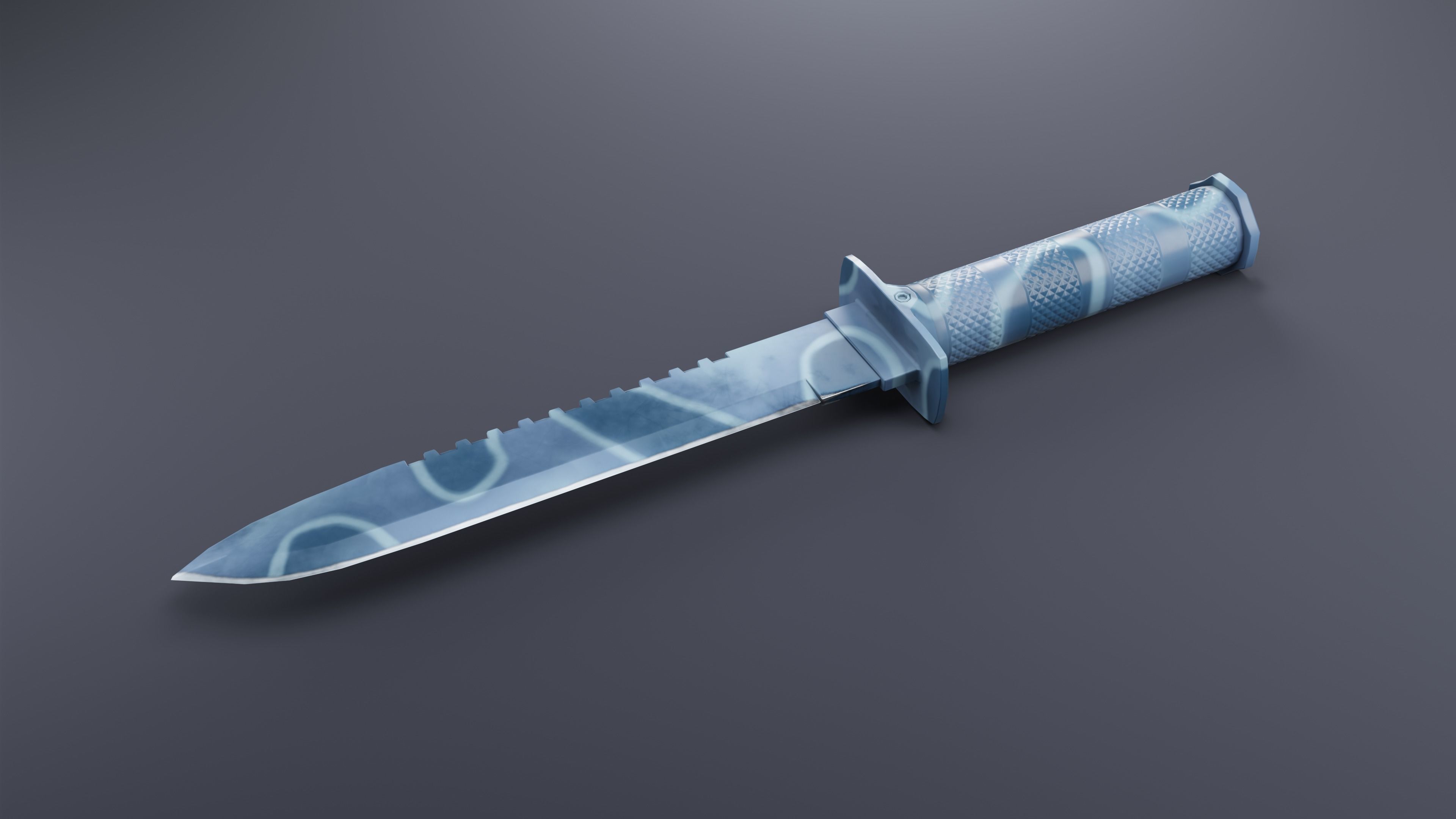 Combat Knife 01 Low-poly 3D model_14