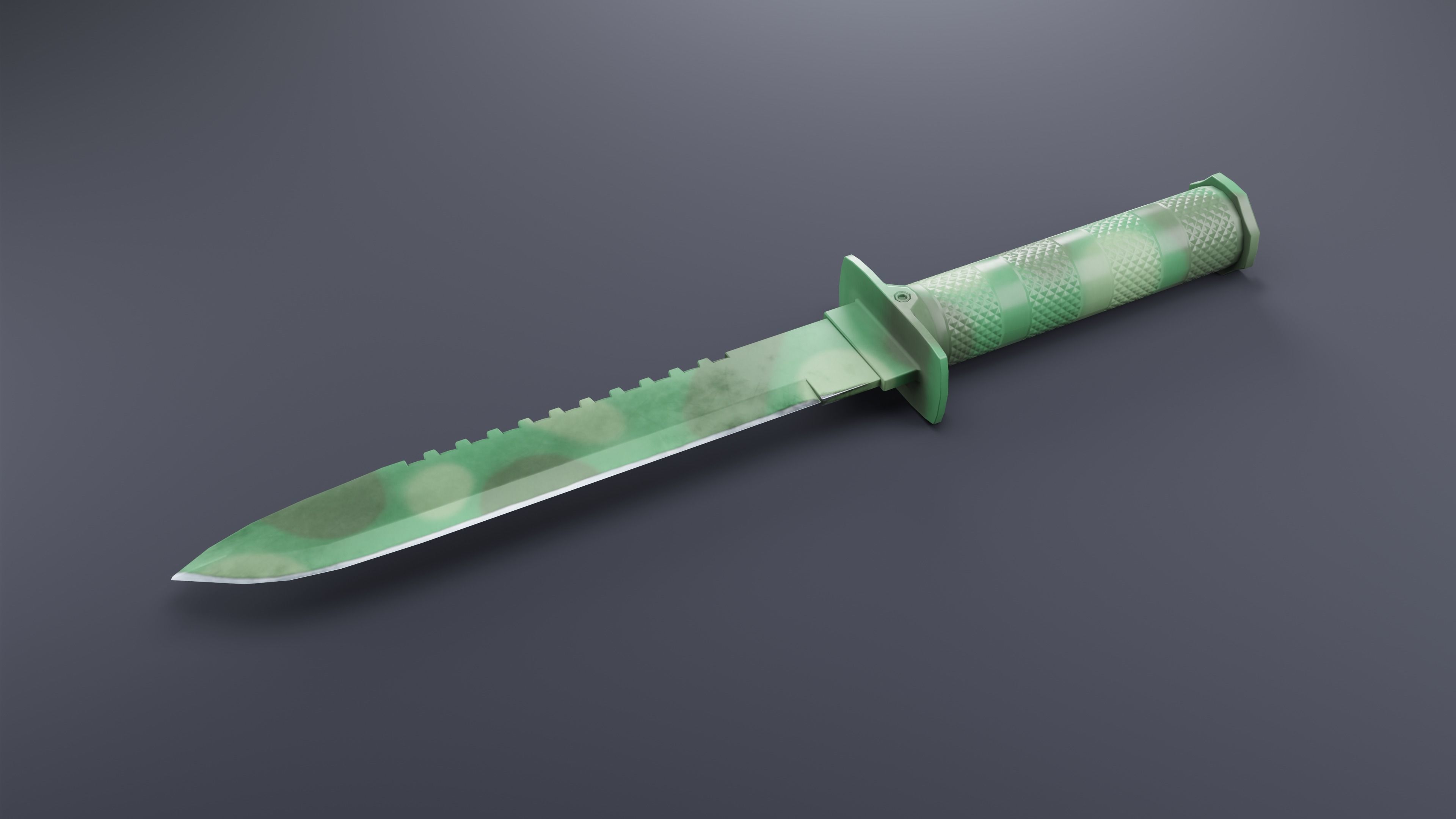 Combat Knife 01 Low-poly 3D model_10