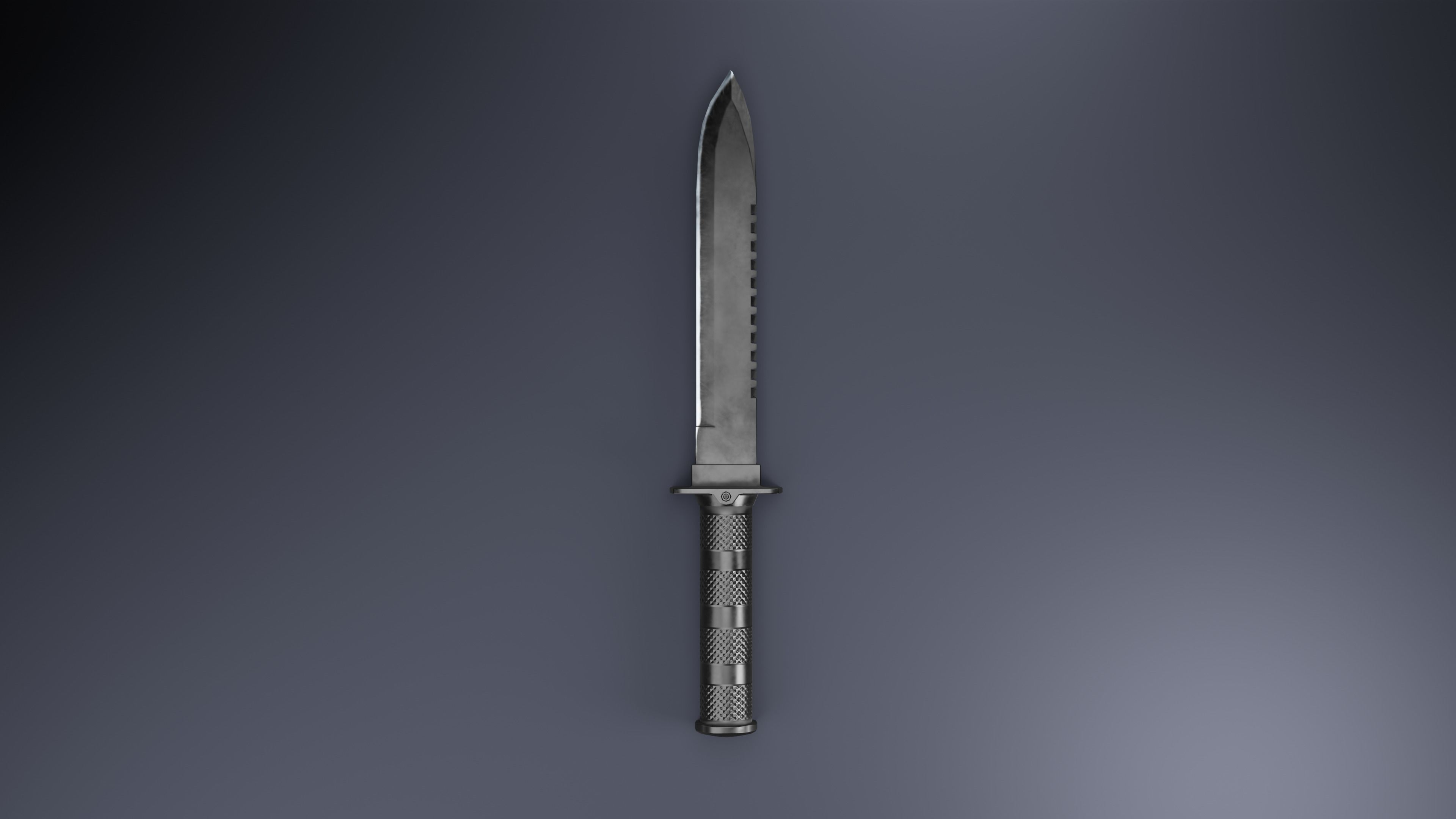 Combat Knife 01 Low-poly 3D model_5