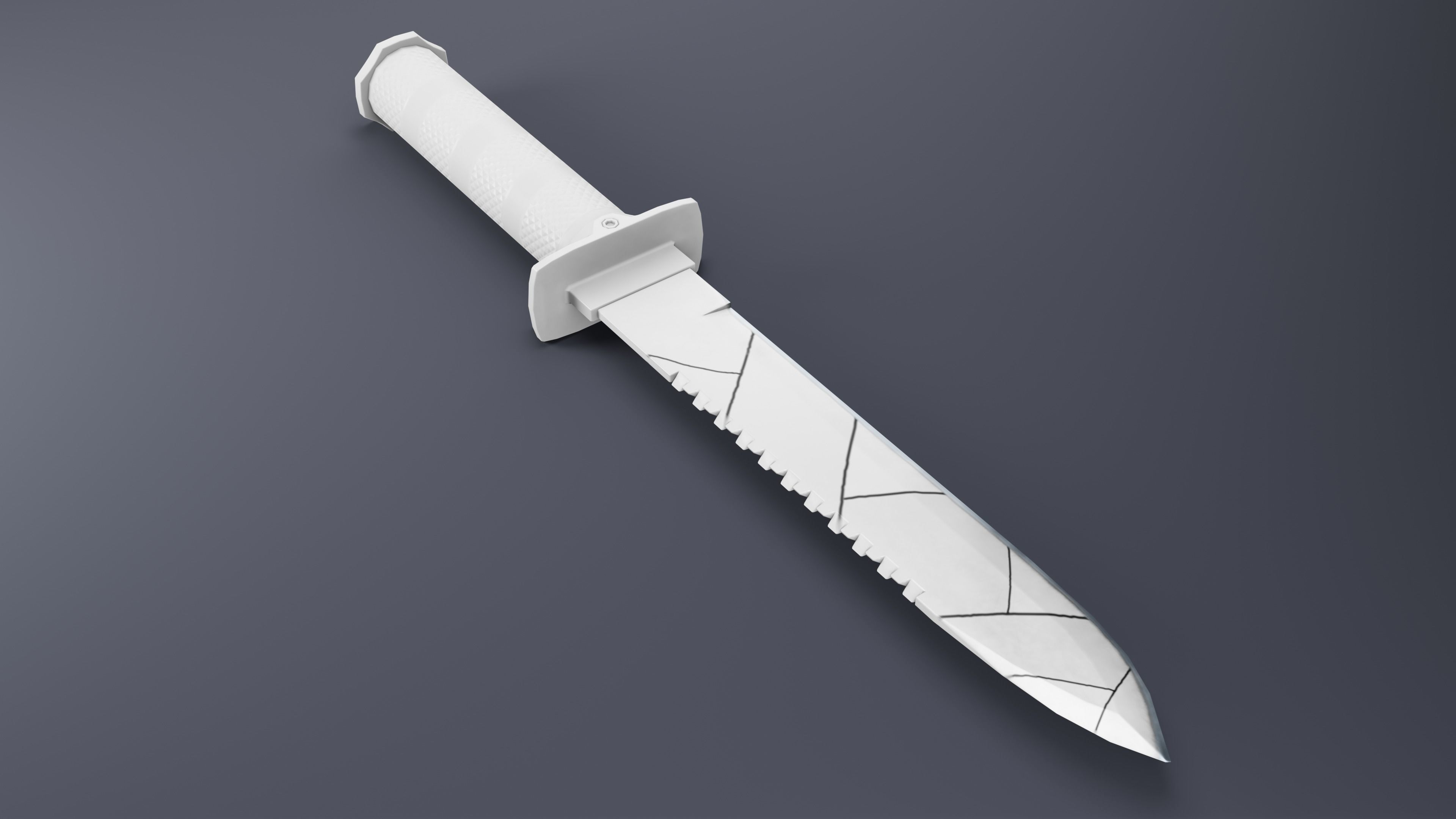 Combat Knife 01 Low-poly 3D model_8