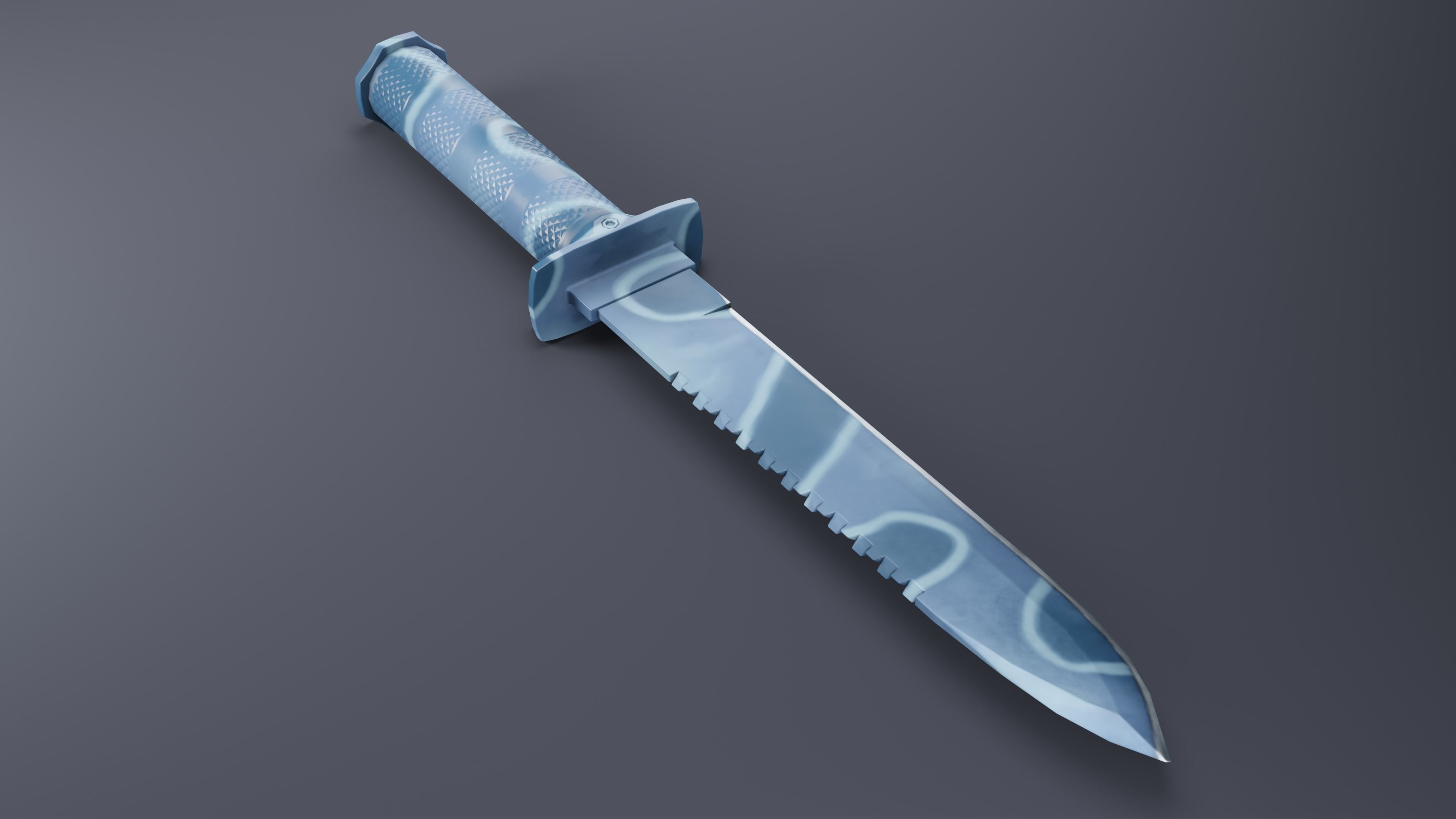 Combat Knife 01 Low-poly 3D model_16
