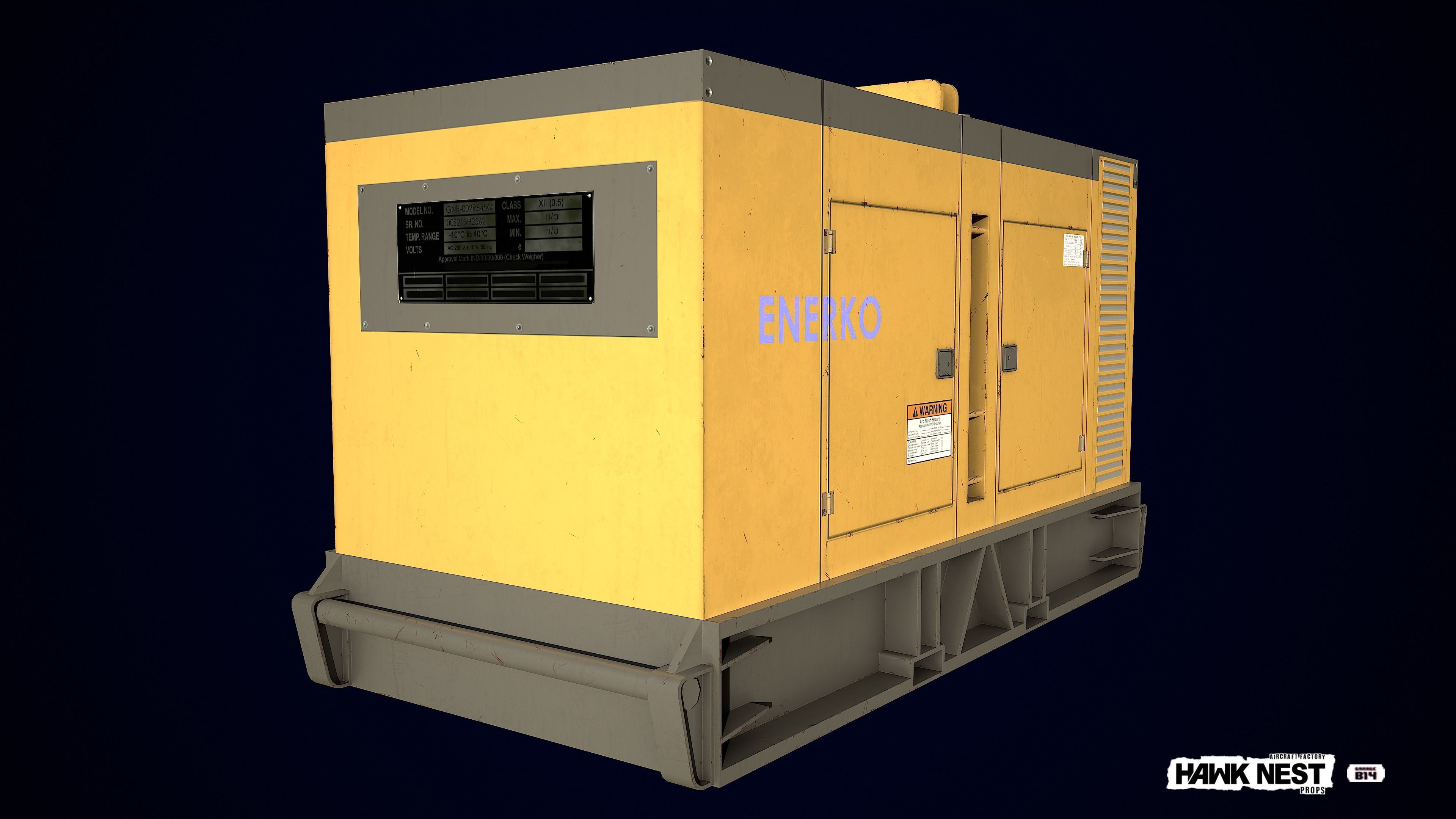Power Generator Low-poly 3D model_1