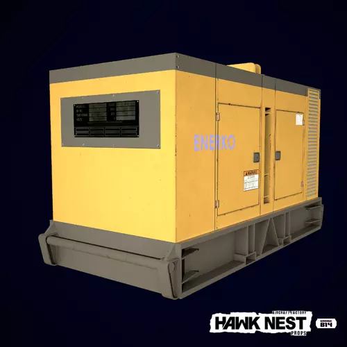 Power Generator Low-poly 3D model_0