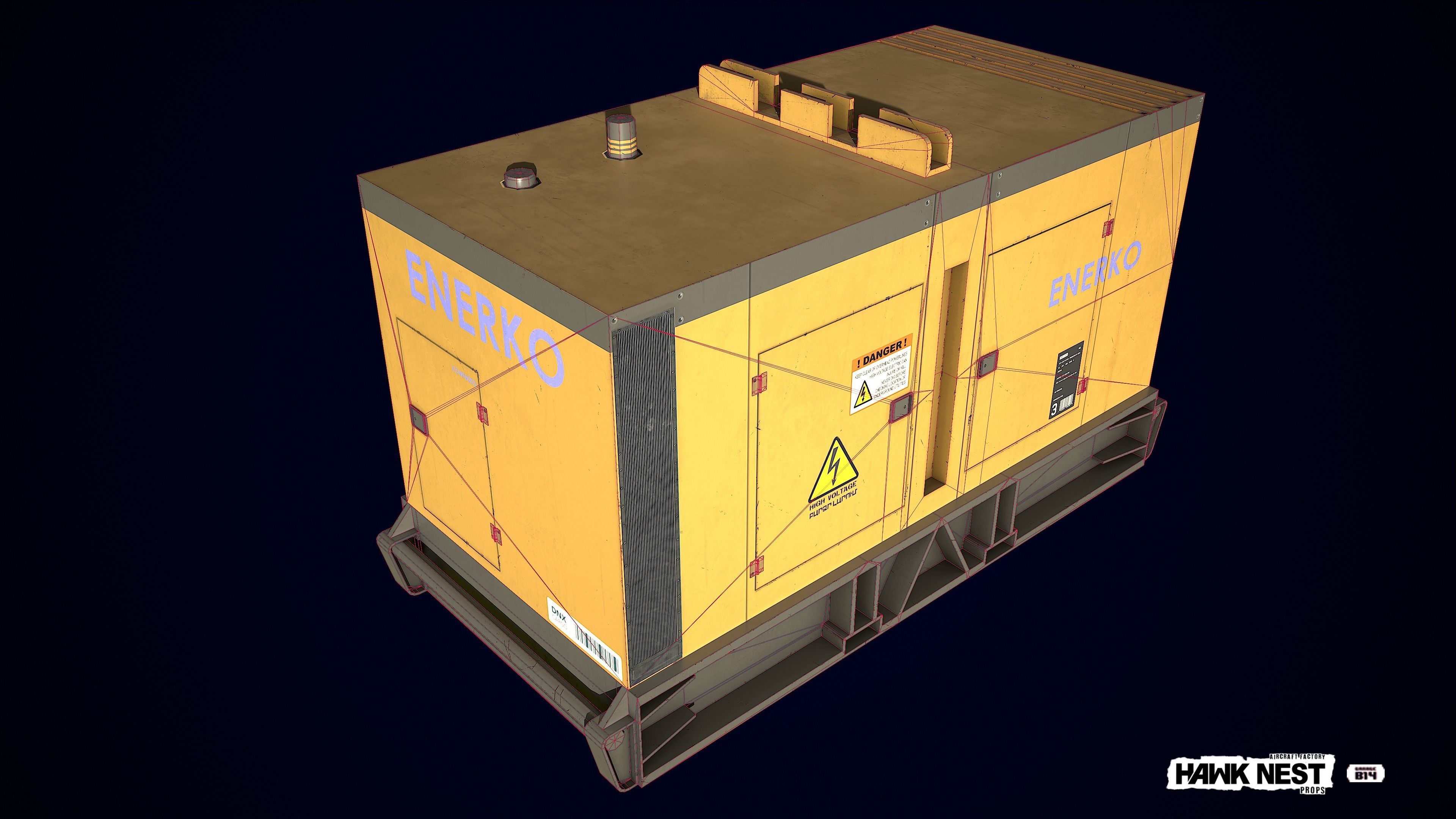 Power Generator Low-poly 3D model_5