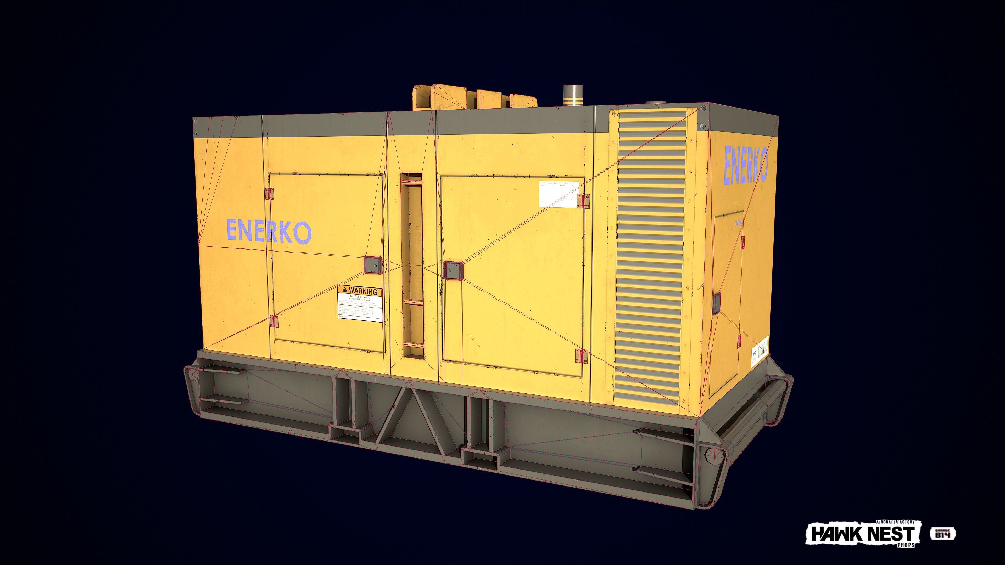 Power Generator Low-poly 3D model_4