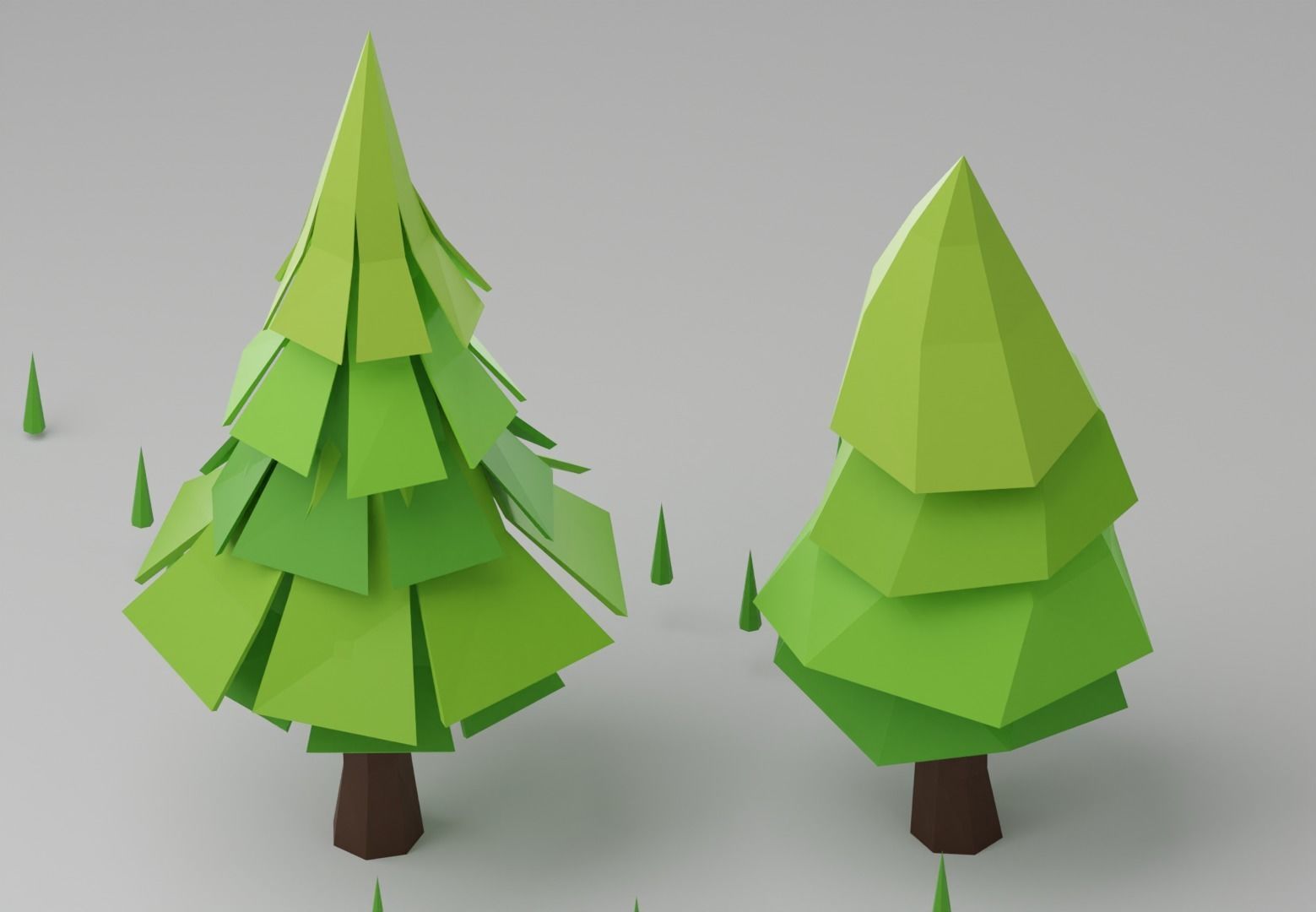 Low poly Trees Low-poly 3D model_3