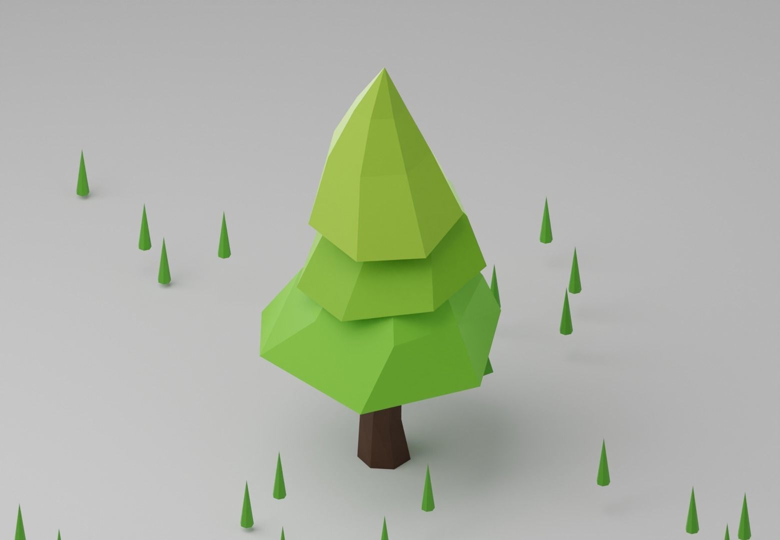 Low poly Trees Low-poly 3D model_9