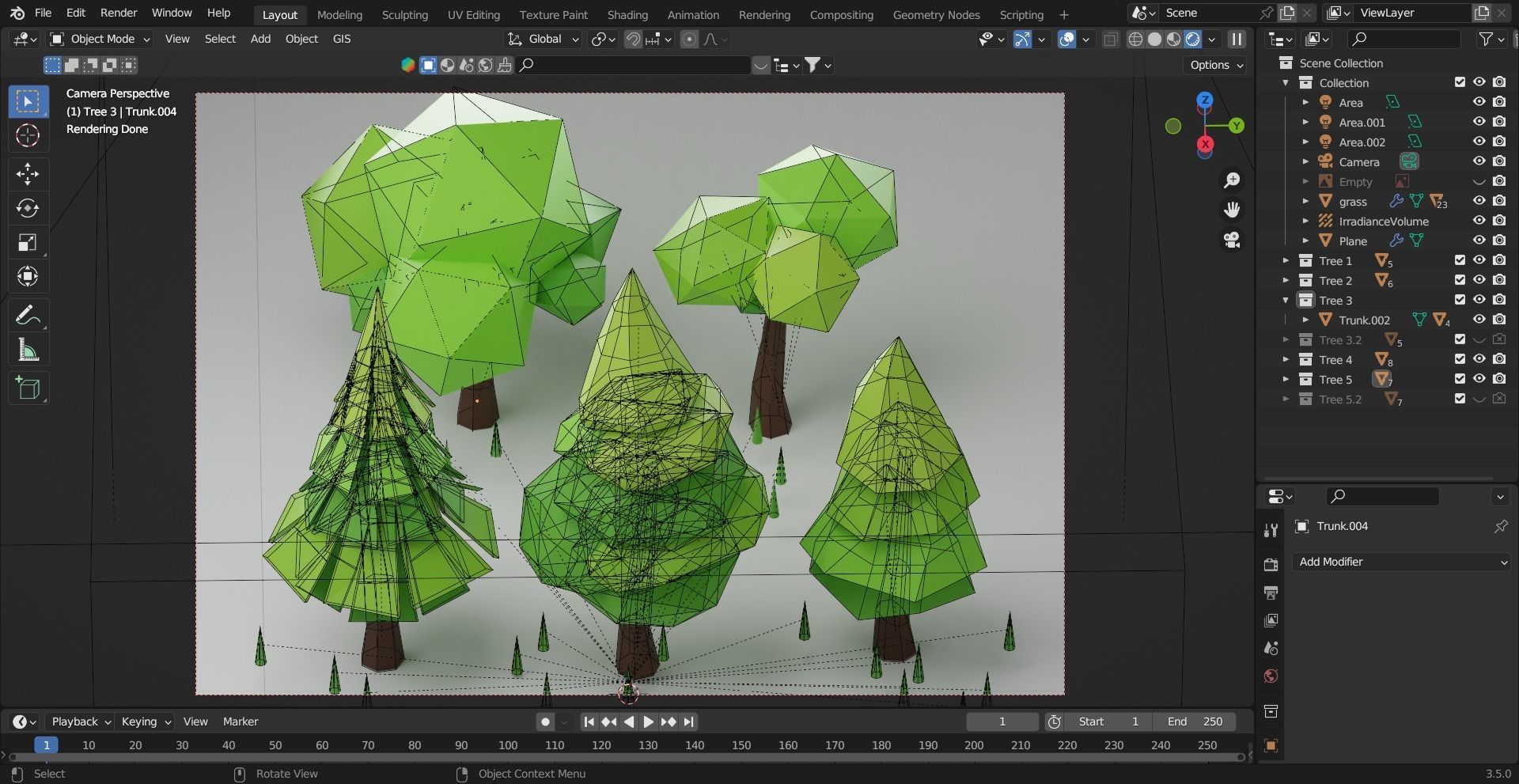 Low poly Trees Low-poly 3D model_13