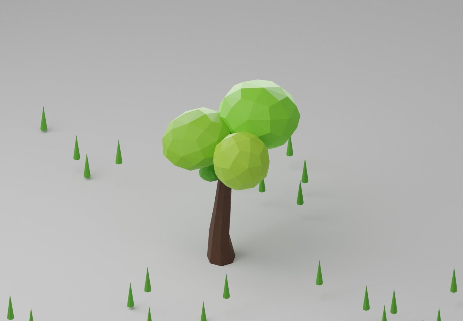 Low poly Trees Low-poly 3D model_11