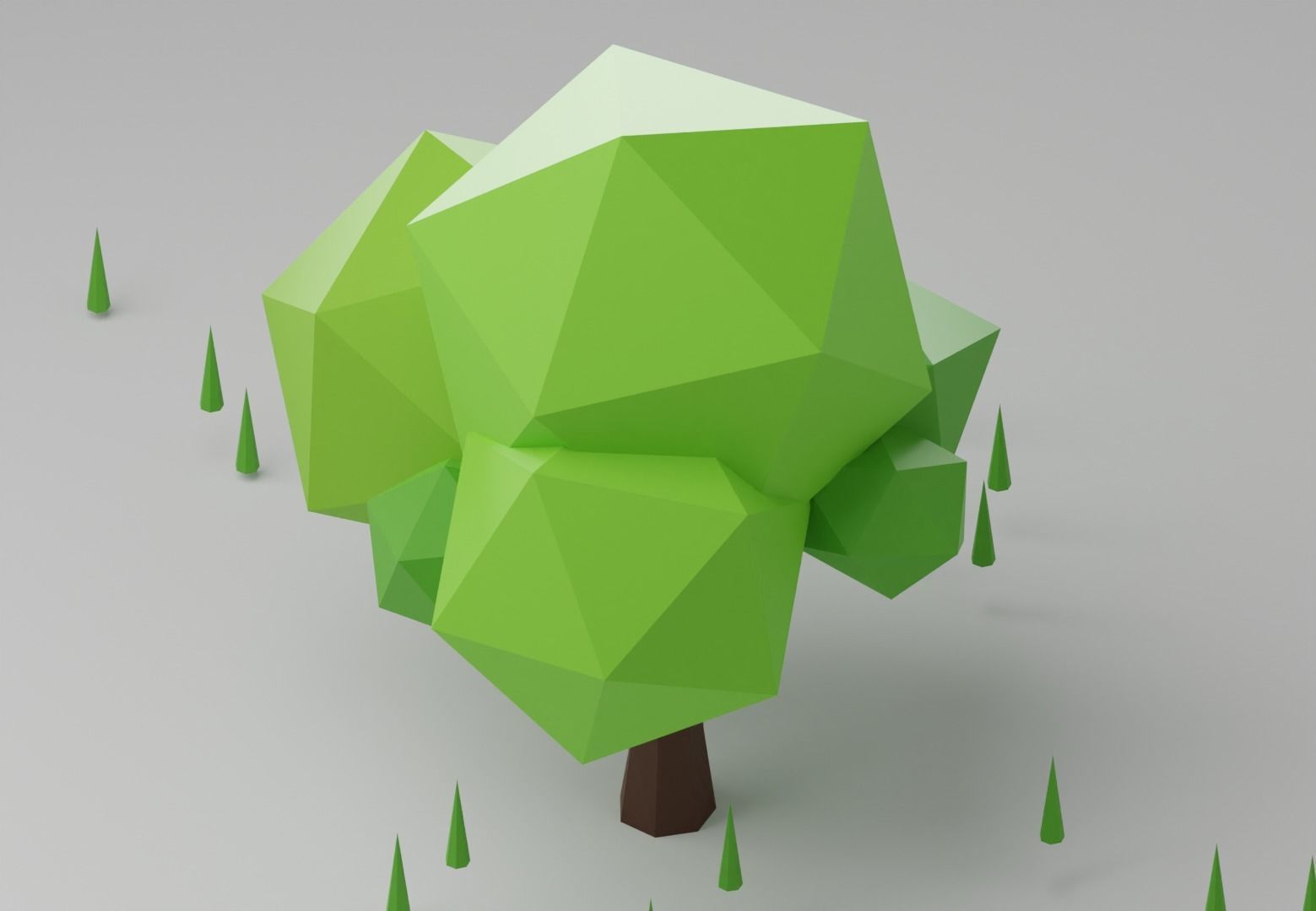 Low poly Trees Low-poly 3D model_4