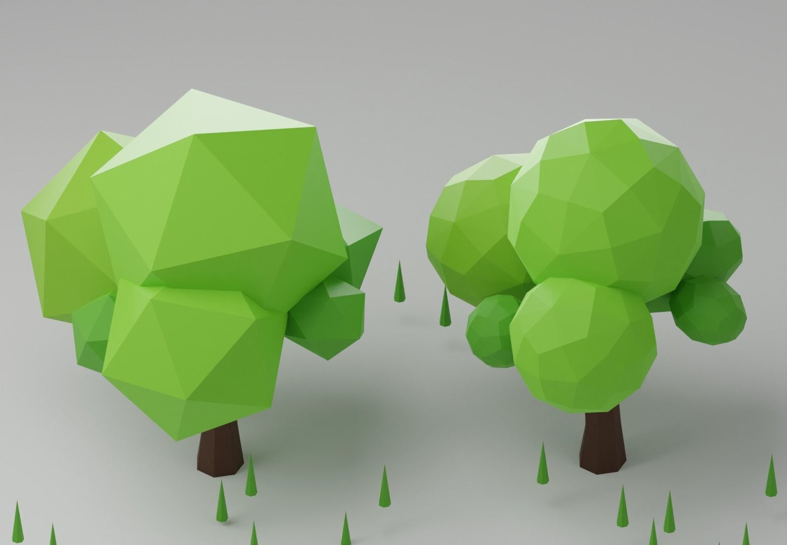 Low poly Trees Low-poly 3D model_5