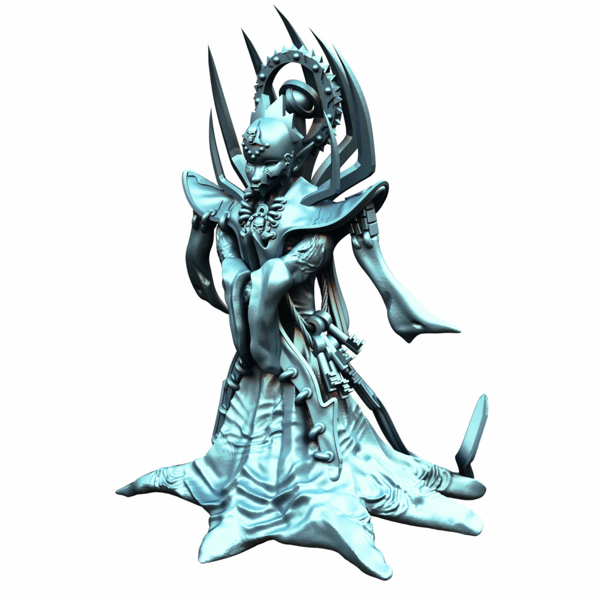 Lady of Pain The Masked Queen Fantasy Miniature 3D print model_19